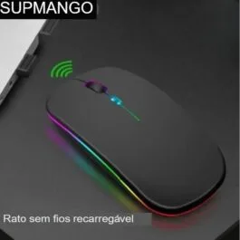 Mouse Gamer Sem Fio Recarregável Ergonômico e Silencioso 2.4G
