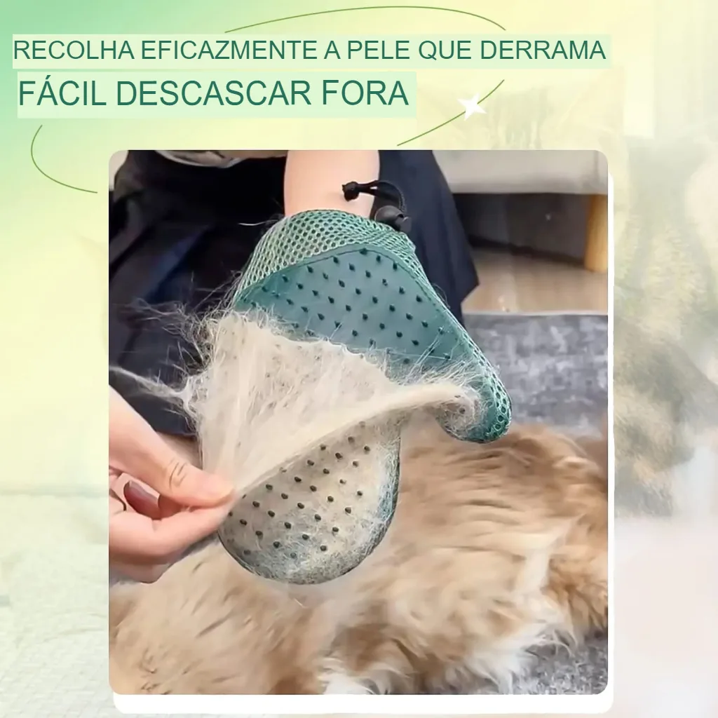 Luva Removedora de Pelos e Escova para Animais de Estimação - Imagem 10