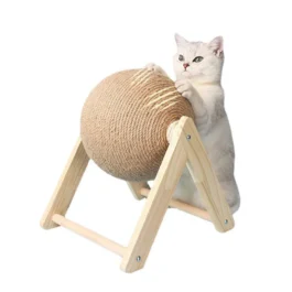 Arranhador Interativo em Sisal para Gatos com Bola