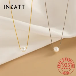 Colar Choker com Pingente de Pérola em Prata 925 INZATT
