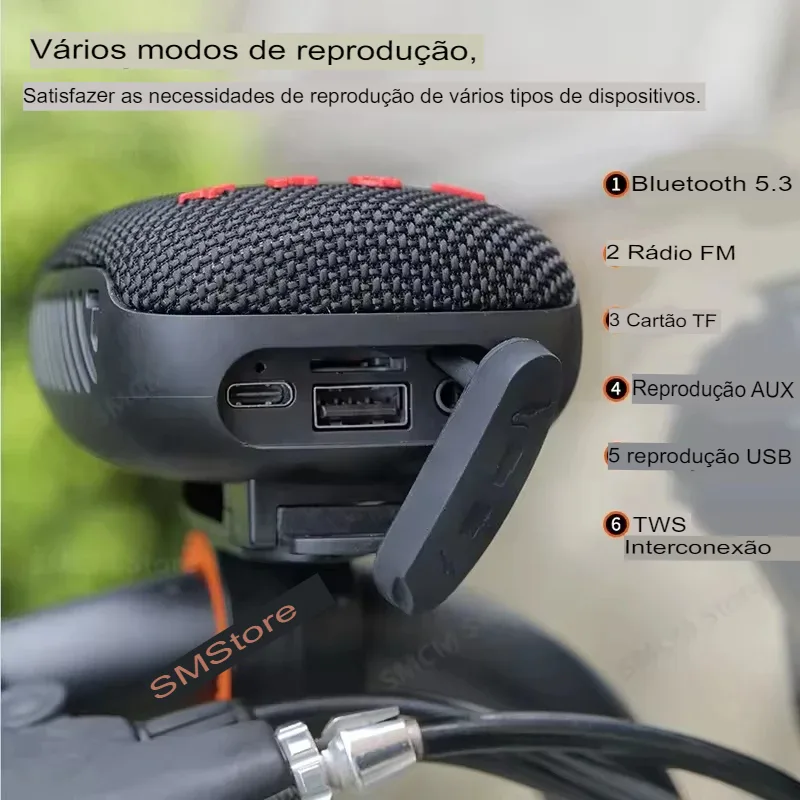 Caixa de Som Bluetooth TG392 à Prova d'Água para Bicicleta e Patinete - Imagem 10