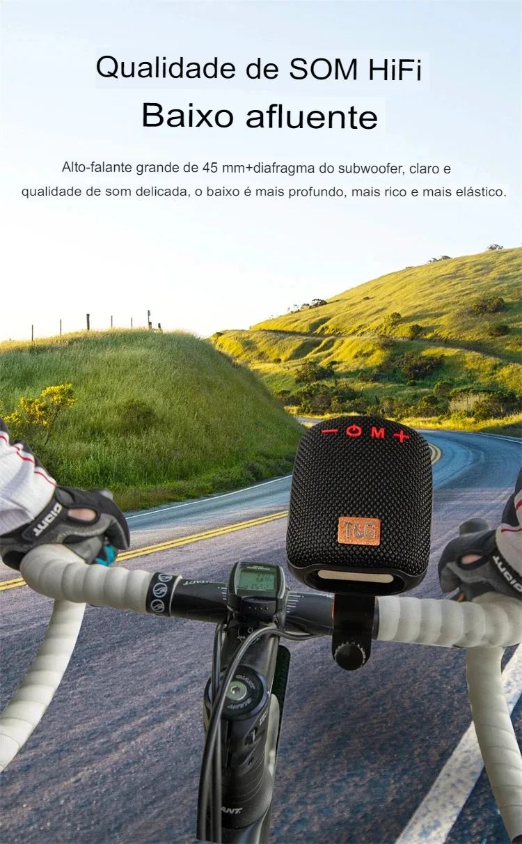 Caixa de Som Bluetooth TG392 à Prova d'Água para Bicicleta e Patinete - Imagem 13