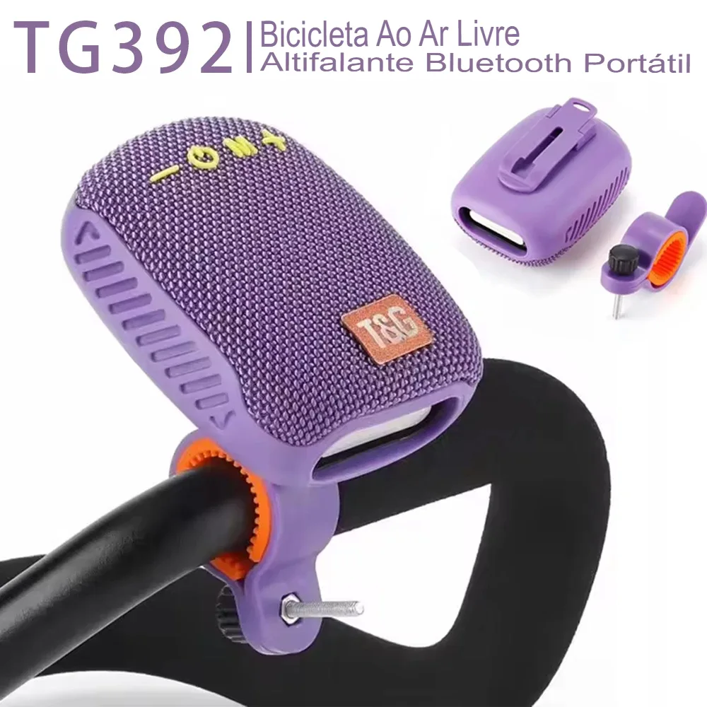 Caixa de Som Bluetooth TG392 à Prova d'Água para Bicicleta e Patinete