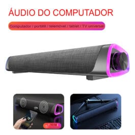 Barra de Som 3D Bluetooth para PC e Laptop