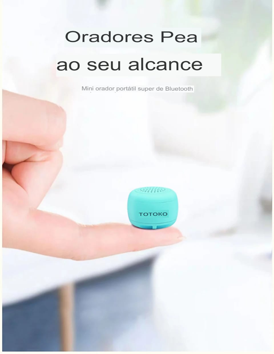 Mini Caixa de Som Bluetooth Portátil TWS com Microfone Integrado - Imagem 9