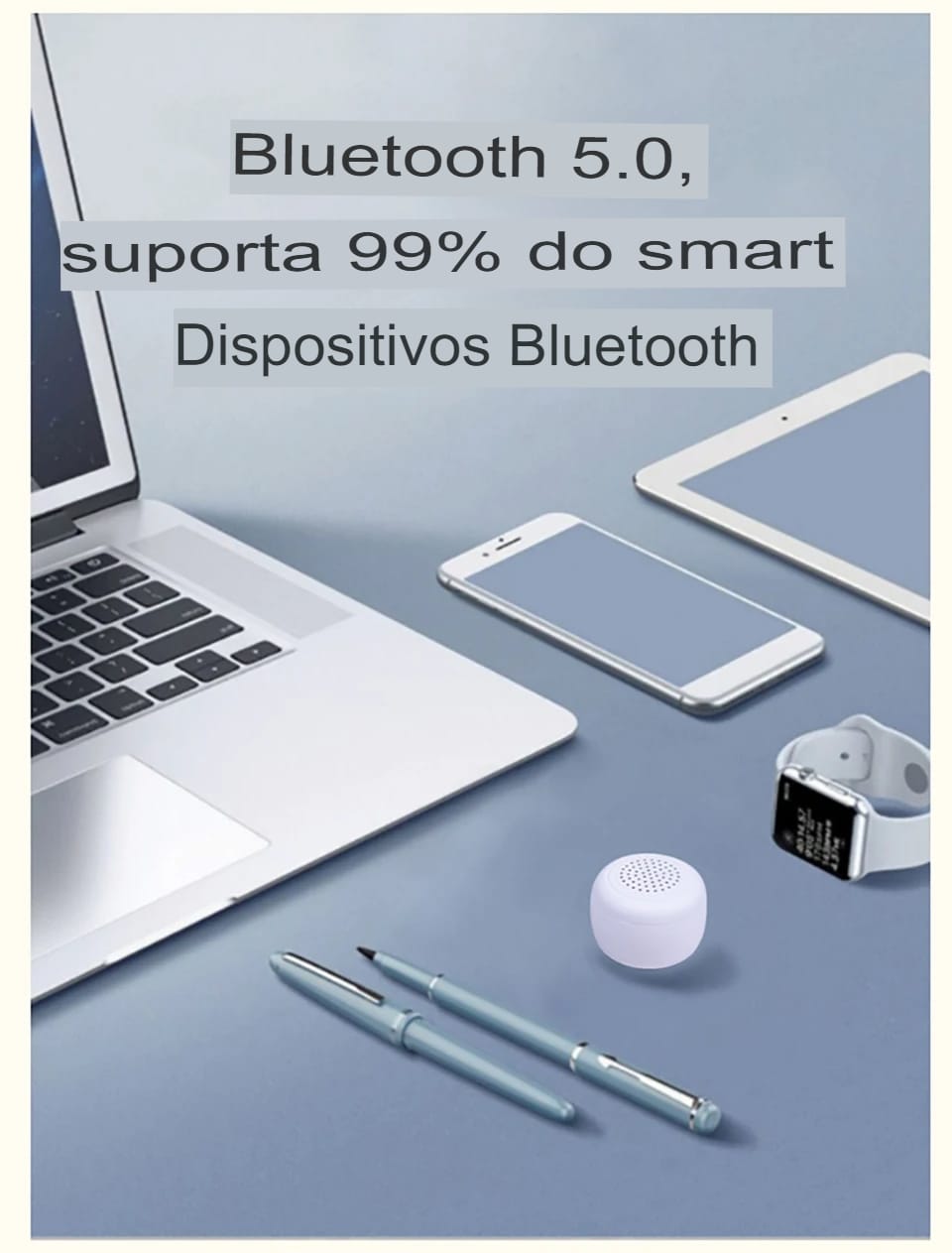 Mini Caixa de Som Bluetooth Portátil TWS com Microfone Integrado - Imagem 11