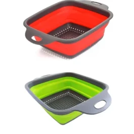 Escorredor Retrátil de Silicone para Alimentos e Utensílios