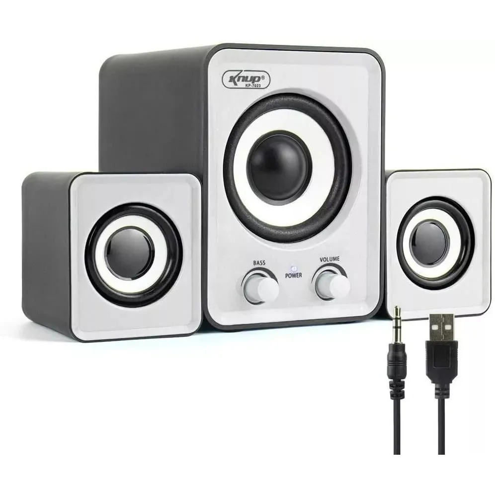 Caixa de Som Portátil USB com Subwoofer para PC e Notebook - Imagem 7