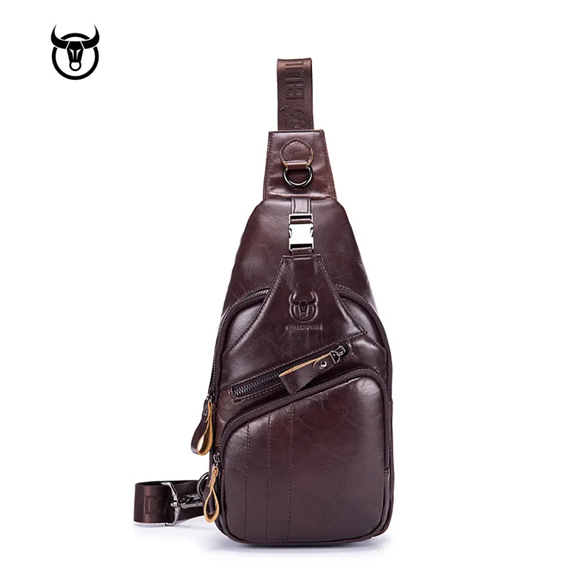 Bolsa Masculina Transversal de Couro Legítimo BULLCAPTAIN - Imagem 8