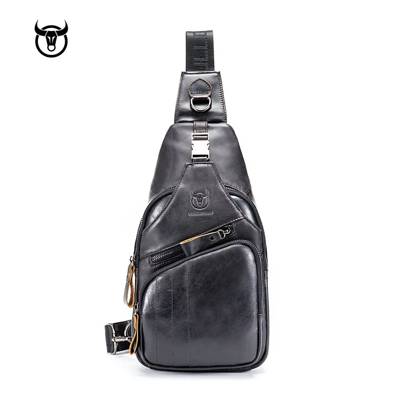 Bolsa Masculina Transversal de Couro Legítimo BULLCAPTAIN - Imagem 7