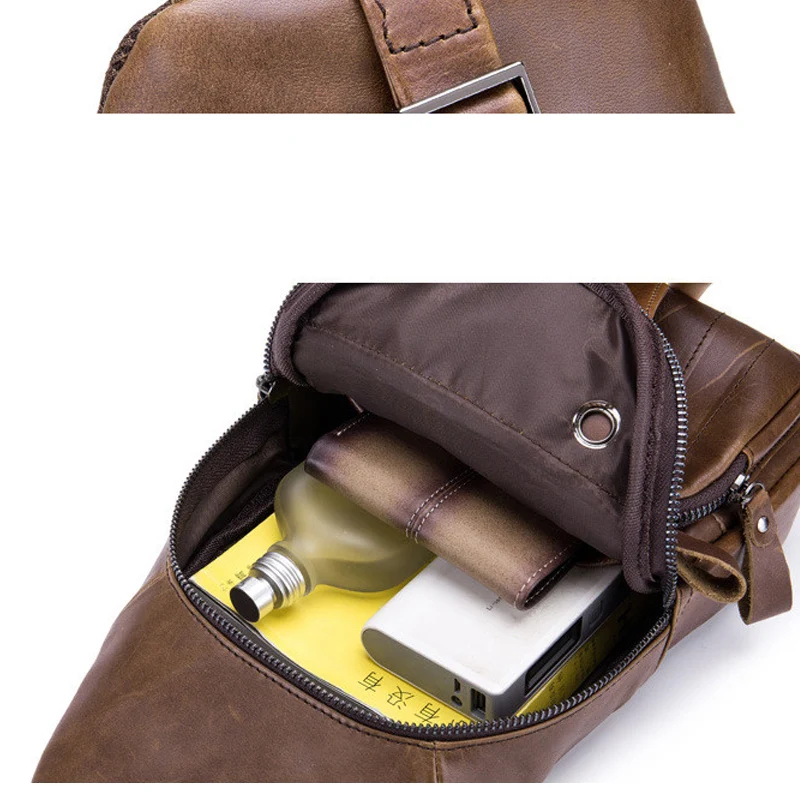 Bolsa Masculina Transversal de Couro Legítimo BULLCAPTAIN - Imagem 6