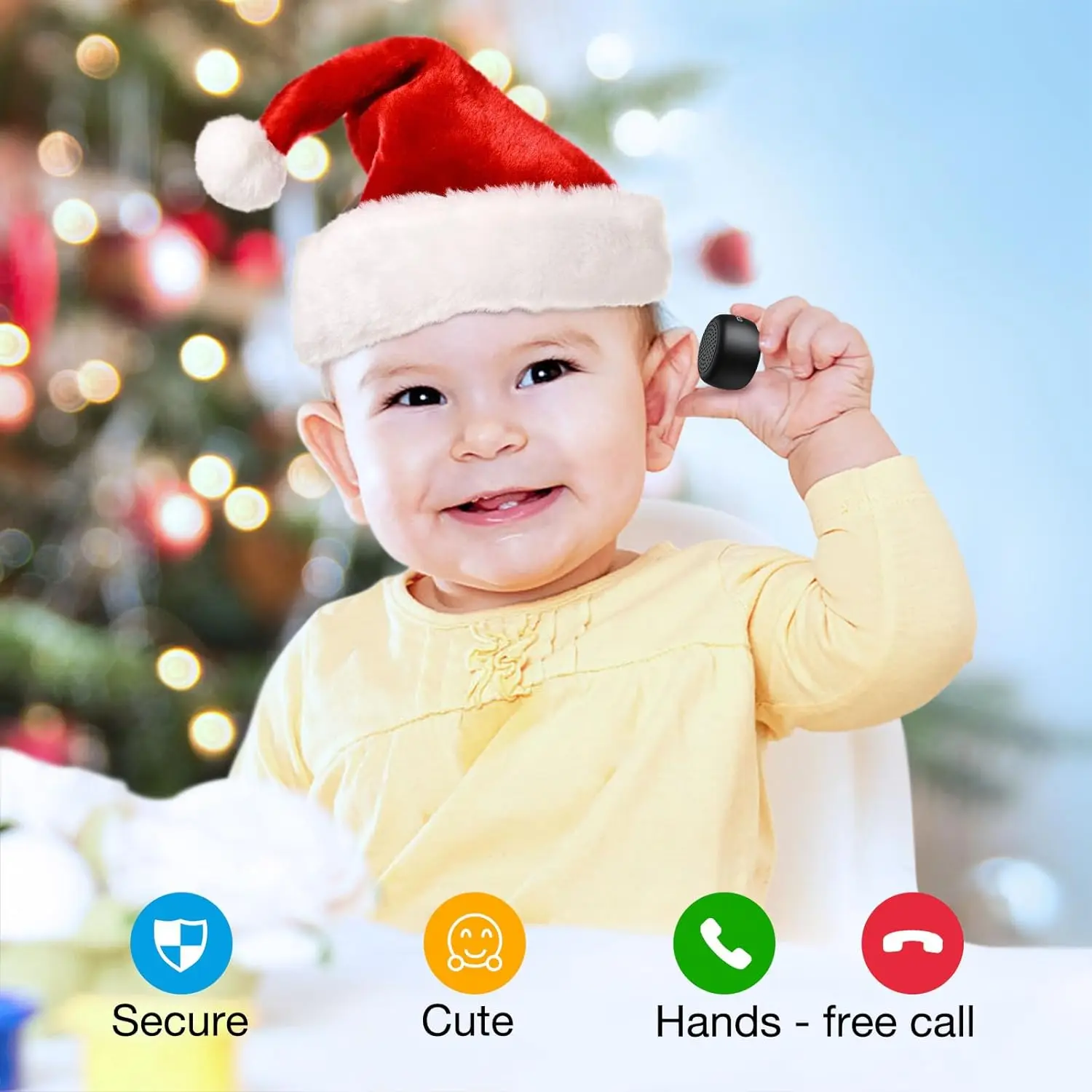 Mini Caixa de Som Bluetooth Portátil TWS com Microfone Integrado - Imagem 2