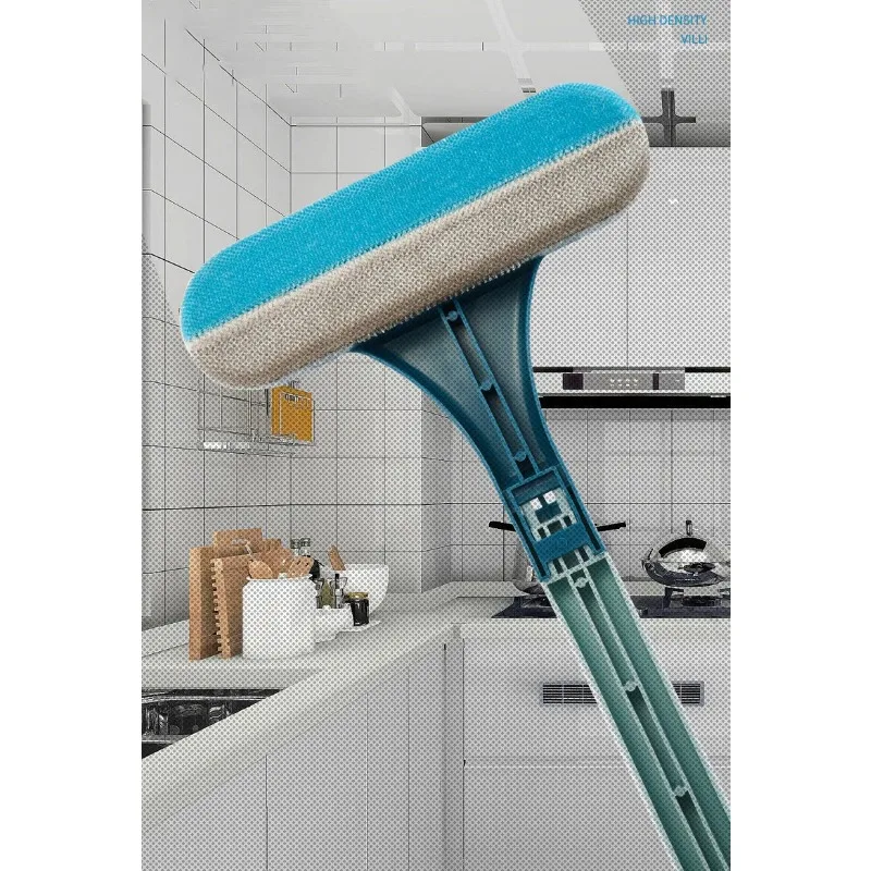 Escova de Limpeza para Telas e Vidros com Rodo e Cabo Longo - Imagem 2