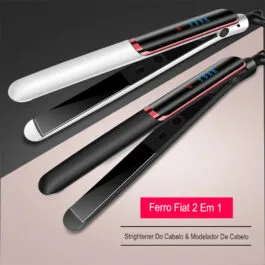 Prancha Alisadora Profissional Cerâmica Íons LCD Cabelo Seco e Molhado