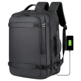 Mochila Expansível 40L com USB e Resistente à Água para Negócios e Viagens