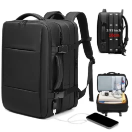 Mochila Expansível de 39L para Laptops até 43 cm com Carregamento USB
