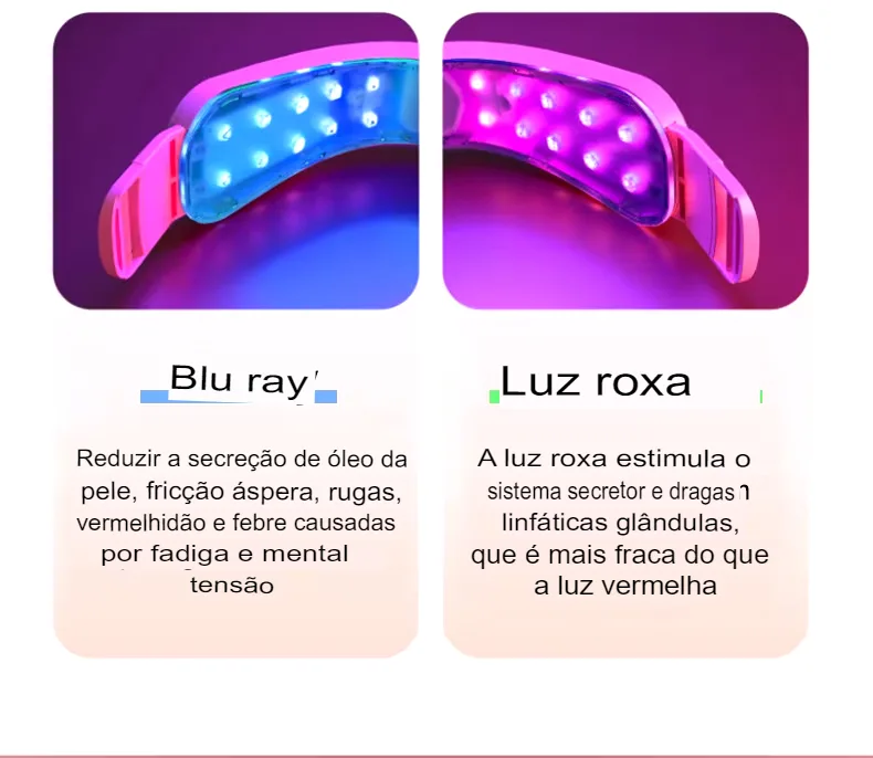 Dispositivo Facial de Fototerapia LED e Massagem Vibratória para Lifting - Imagem 9