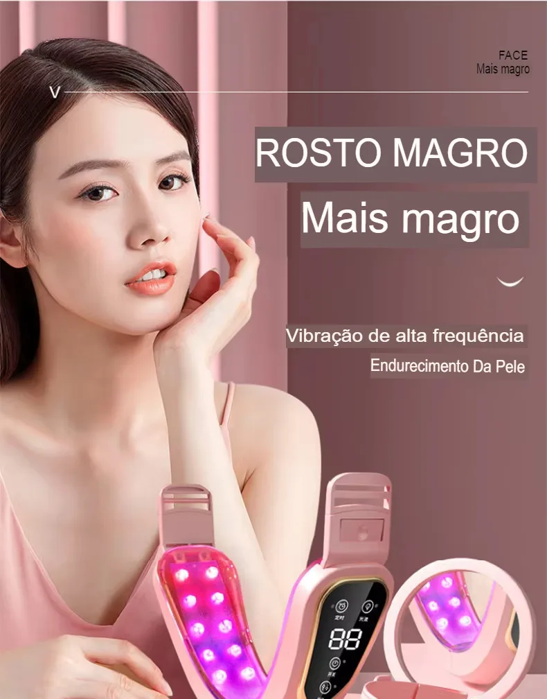 Dispositivo Facial de Fototerapia LED e Massagem Vibratória para Lifting - Imagem 18