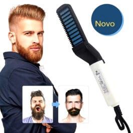 Escova Modeladora Multifuncional 3 em 1 para Barba e Cabelo – Ver Cor
