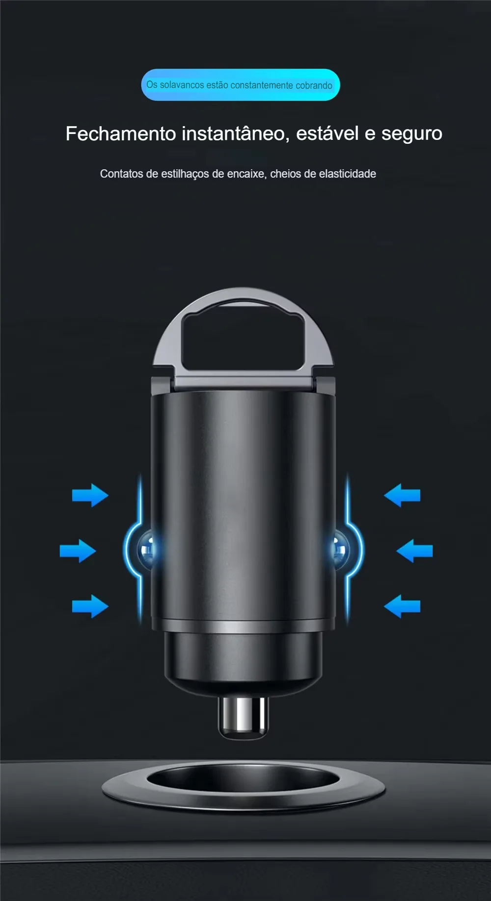 Carregador Rápido QC3.0/PD 200W para Carro USB C e iPhone - Imagem 8