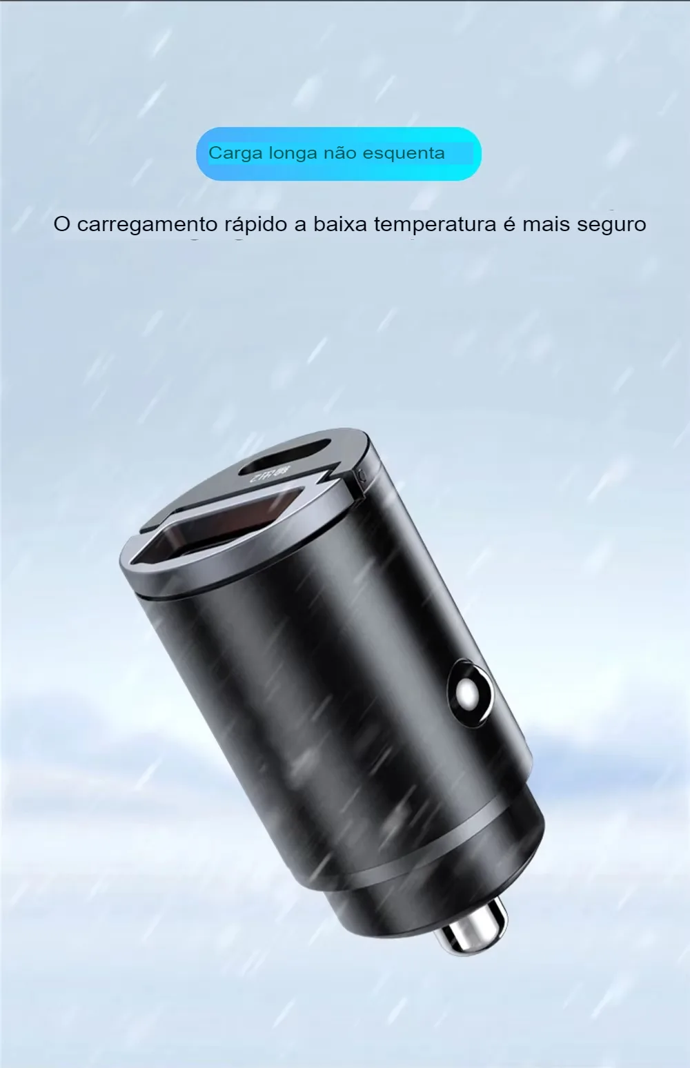 Carregador Rápido QC3.0/PD 200W para Carro USB C e iPhone - Imagem 9