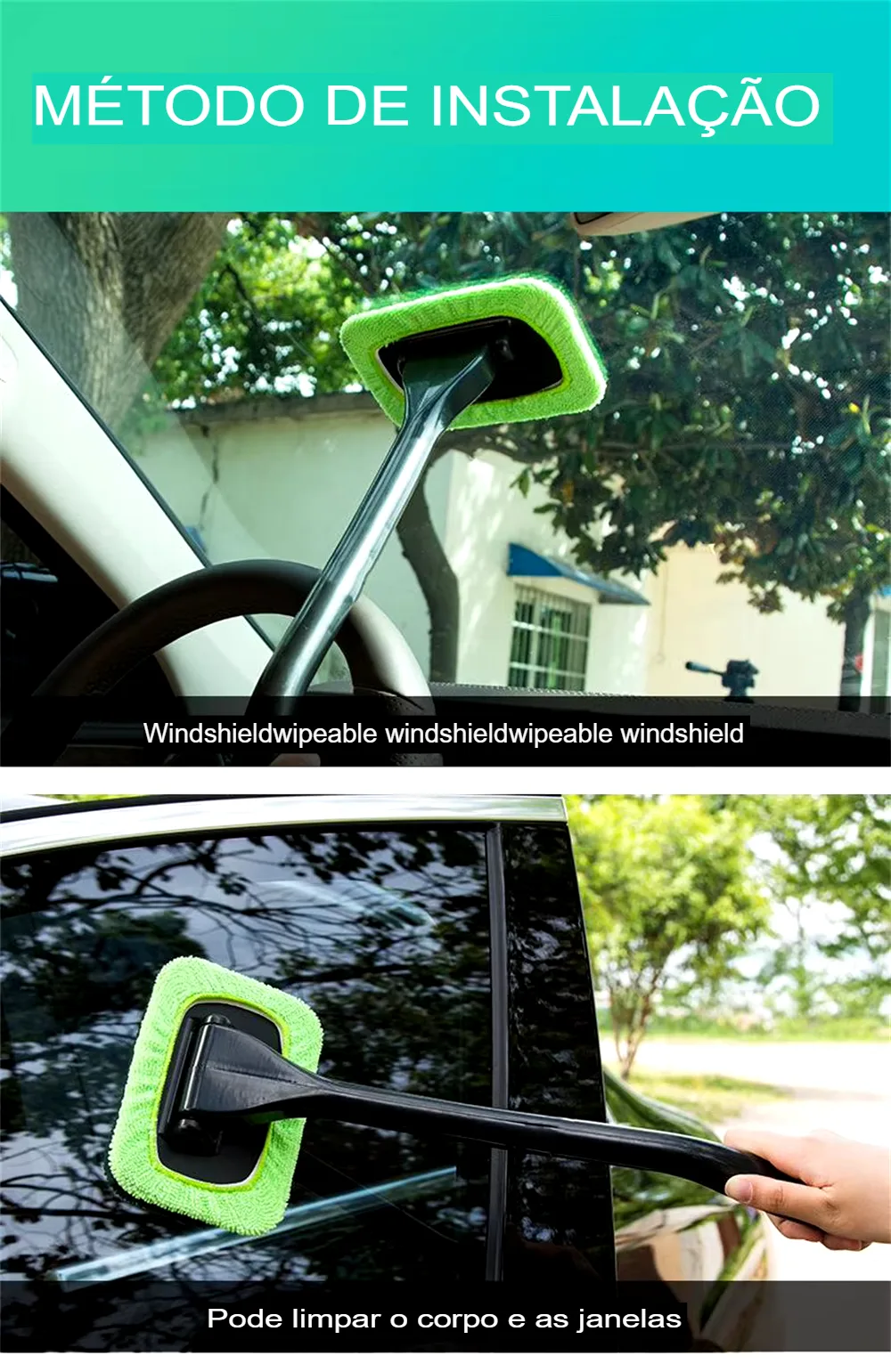 Kit Limpador de Vidros com Cabo Longo para Carros e Caminhões - Imagem 18