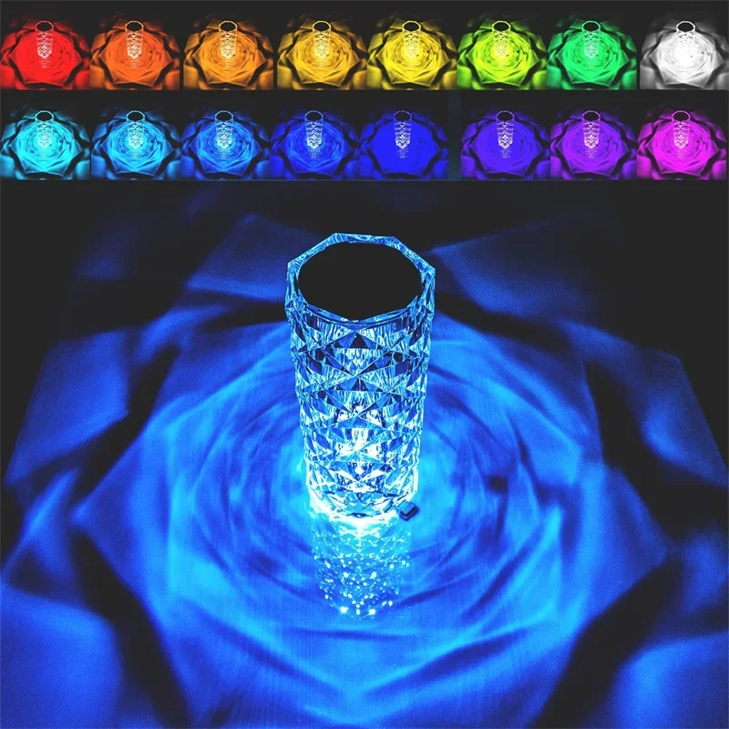 Luminária de Mesa LED Cristal com 16 Cores e Controle Touch - Imagem 5