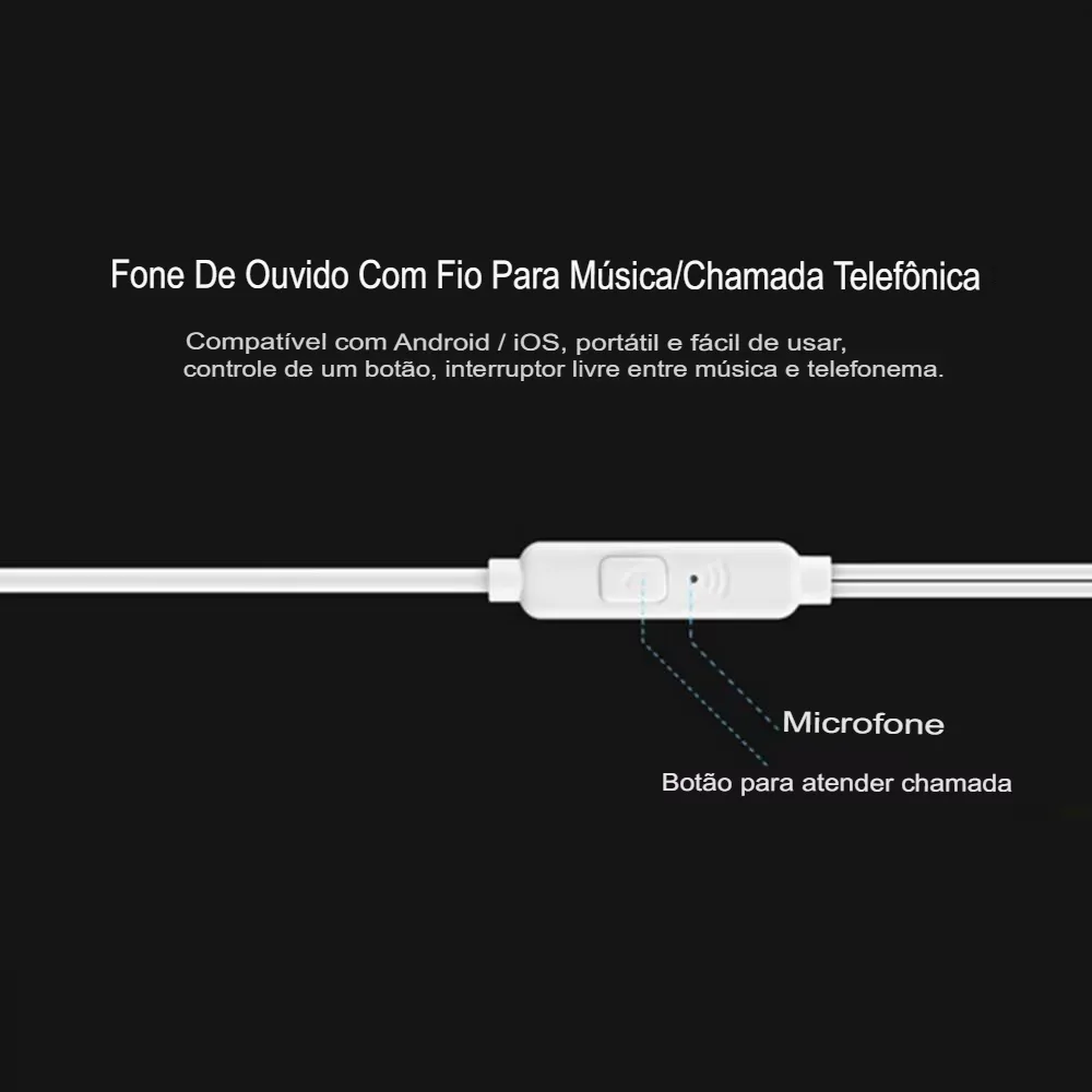 Fone de Ouvido In-ear Gaming Com Fio e Microfone, Cancelamento de Ruído - Imagem 24