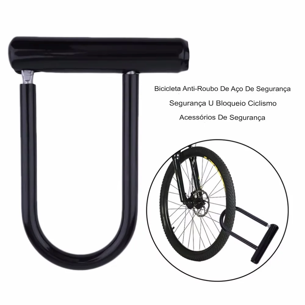 Cadeado U Lock Antifurto para Bicicletas com 2 Chaves - Imagem 10