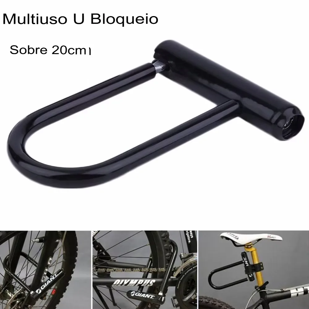 Cadeado U Lock Antifurto para Bicicletas com 2 Chaves - Imagem 12