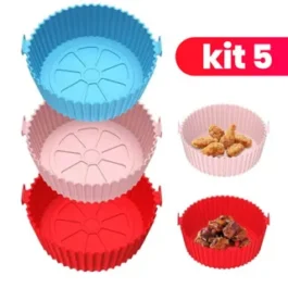 Kit 5 Formas de Silicone para Air Fryer e Forno