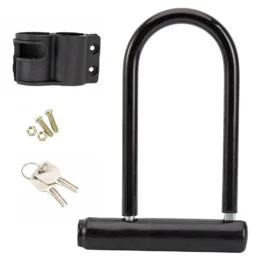 Cadeado U Lock Antifurto para Bicicletas com 2 Chaves