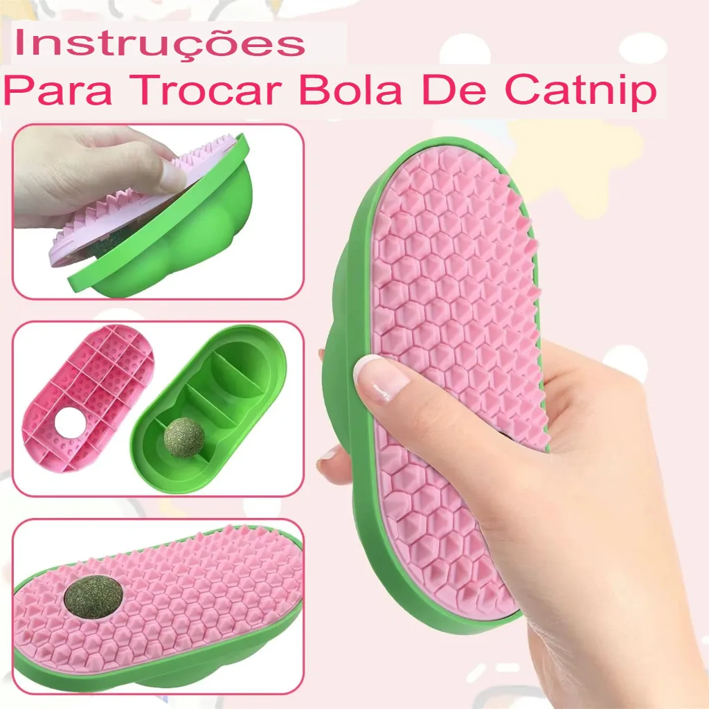 Escova Massageadora para Gatos com Arranhador de Parede - Imagem 7