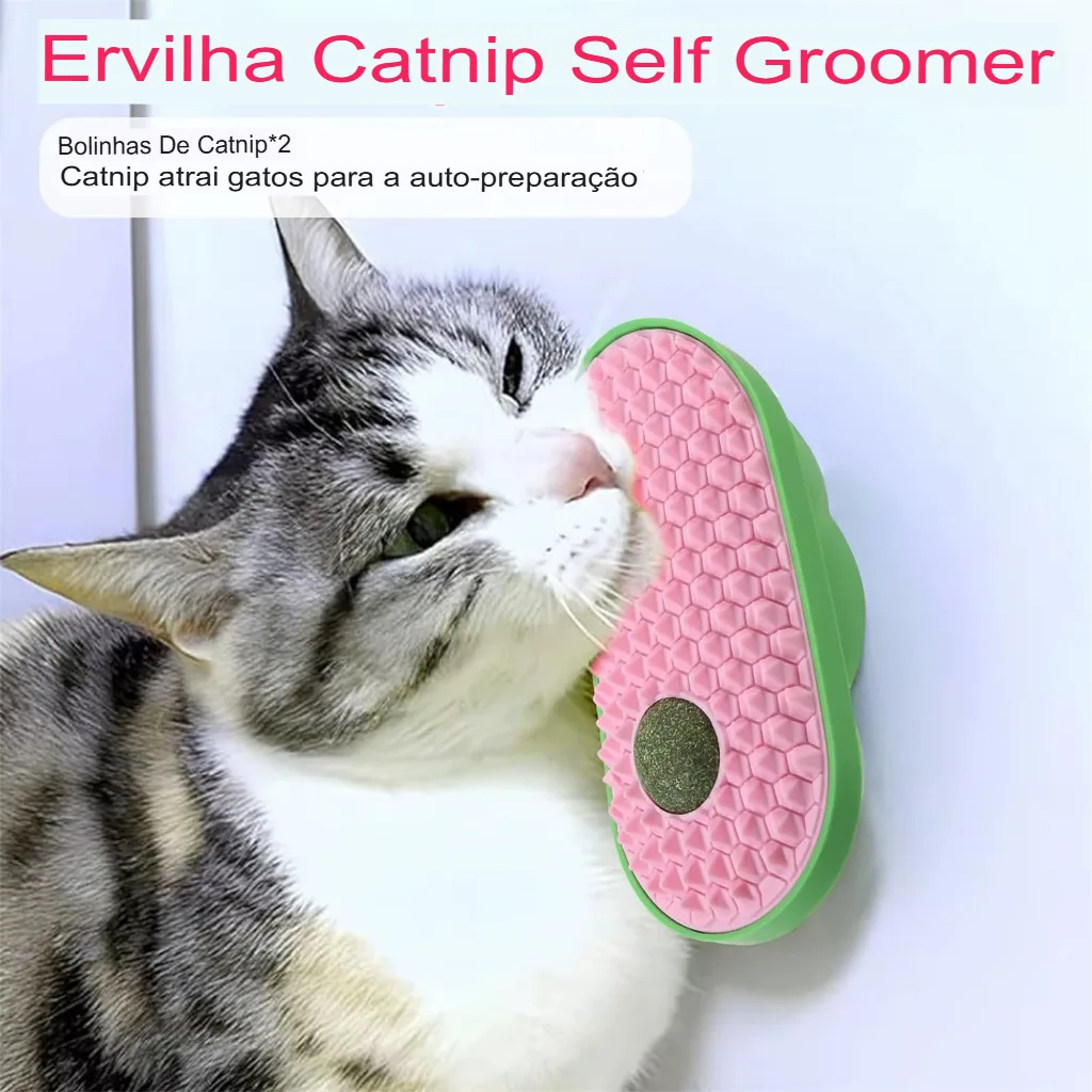 Escova Massageadora para Gatos com Arranhador de Parede - Imagem 9