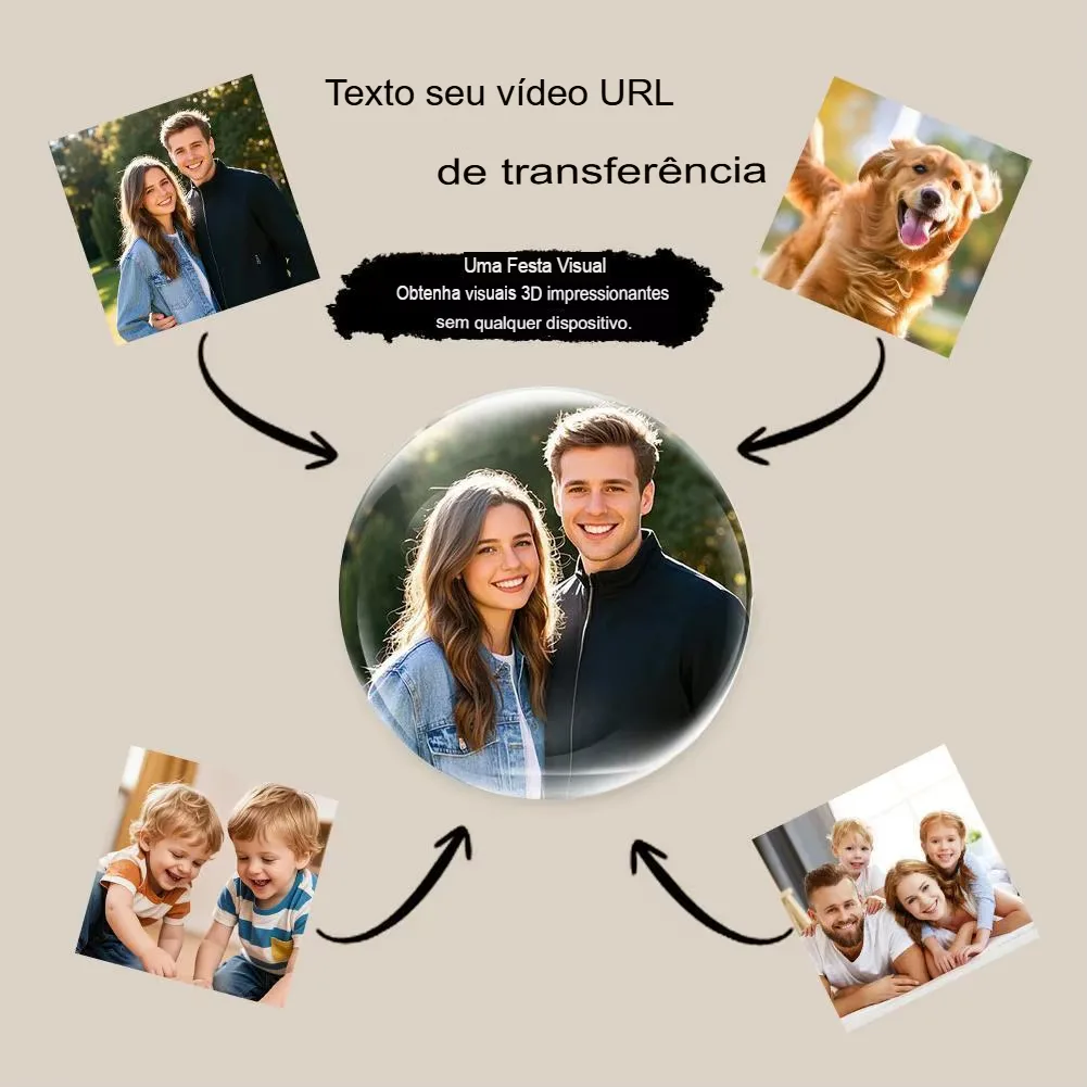 Bola de Memórias 3D: Vídeo, Som e Personalização. Presente Inesquecível! - Imagem 31