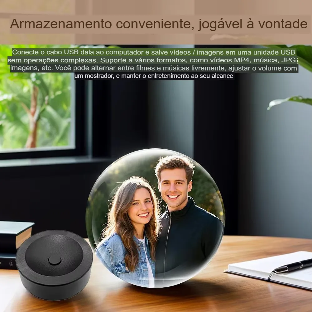 Bola de Memórias 3D: Vídeo, Som e Personalização. Presente Inesquecível! - Imagem 23