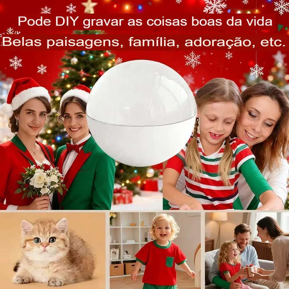 Bola de Memórias 3D: Vídeo, Som e Personalização. Presente Inesquecível! - Imagem 26