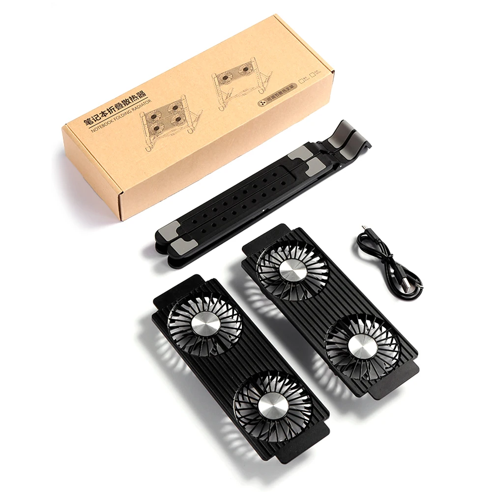 Suporte Cooler para Notebook Dobrável 2/4 Fans RGB Silencioso - Ergonômico e Potente - Imagem 2