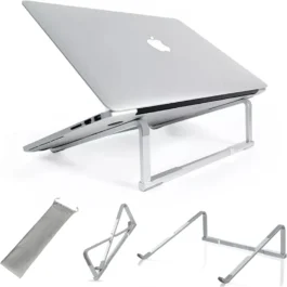 Suporte Ergonômico para Notebook Dobrável de Alumínio: Conforto e Portabilidade