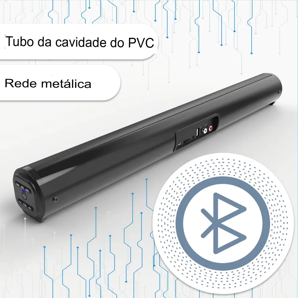 Soundbar Bluetooth 20W: Som Potente e Imersivo para Sua TV e Home Theater Sem Fio - Imagem 7