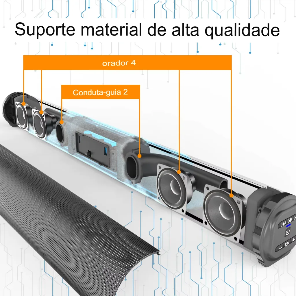 Soundbar Bluetooth 20W: Som Potente e Imersivo para Sua TV e Home Theater Sem Fio - Imagem 14