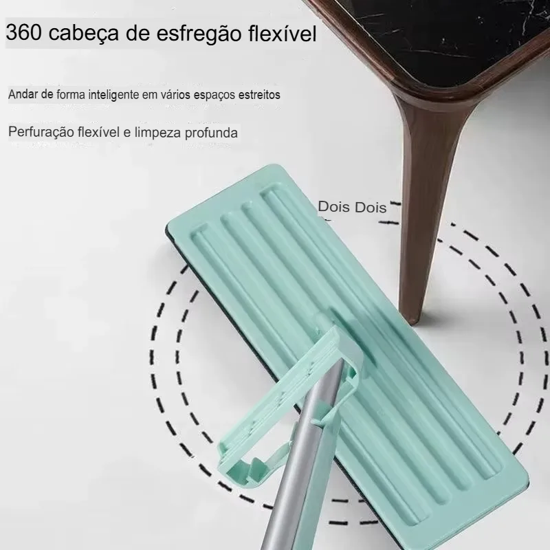 Esfregão Mágico 360° Mãos Livres: Limpeza Rápida e Eficiente para Casa e Escritório - Imagem 9