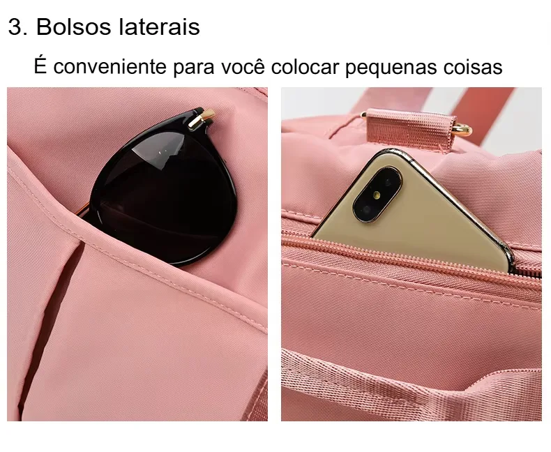 Bolsa de Viagem e Academia Imperme&aacute;vel com Compartimento para Sapatos e Separa&ccedil;&atilde;o Seco/Molhado - Imagem 27