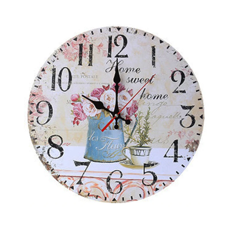 Relógio de Parede Vintage Silencioso 30cm: Charme Retrô para Sua Decoração - Imagem 5