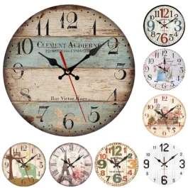Relógio de Parede Vintage Silencioso 30cm: Charme Retrô para Sua Decoração